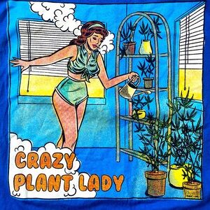 NWT Crazy Plant Lady Threadless Blue Medium T-shirt From Spencer’s